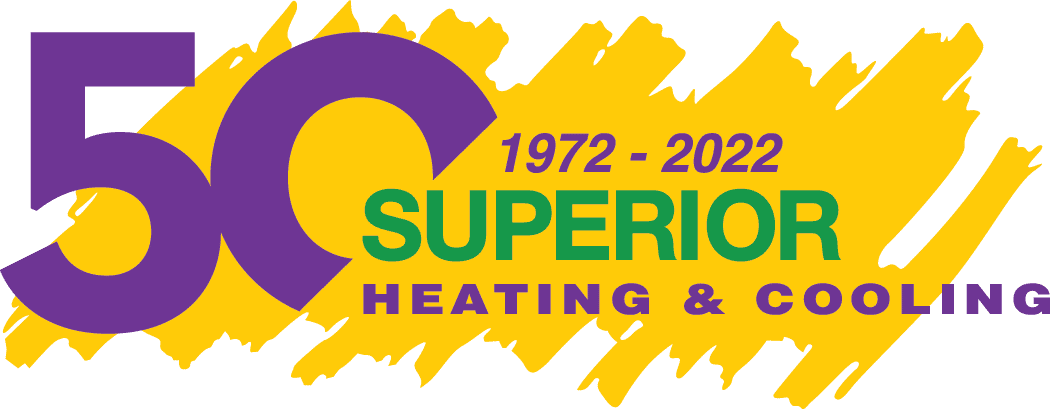 superior heating and cooling 50 year anniversary logo